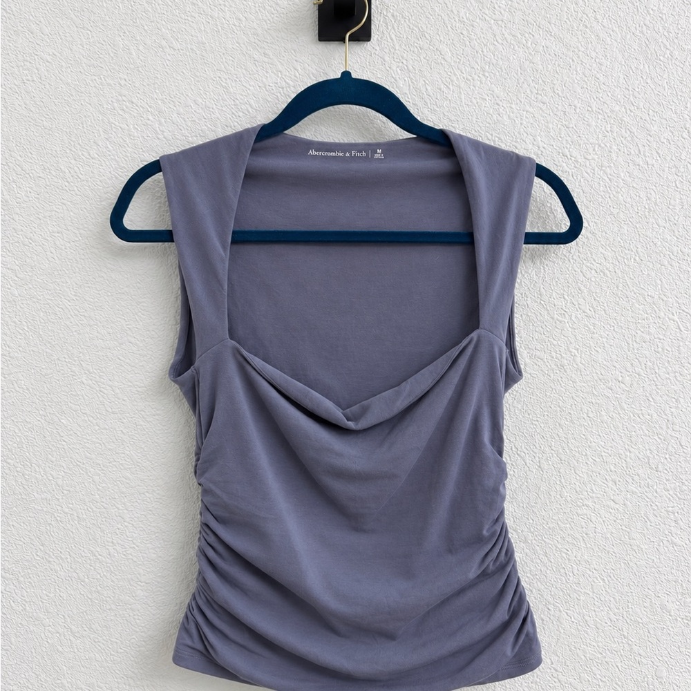 Abercrombie & Fitch Slate Blue Cowl Neck Tank
